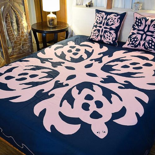 Duvet Cover Set Tifaifai Appliqué Honu